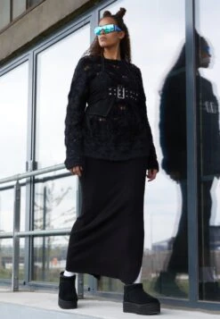 Ugg Classic Ultra Mini Platform - Enkellaarsjes Met Plateauzool - Black