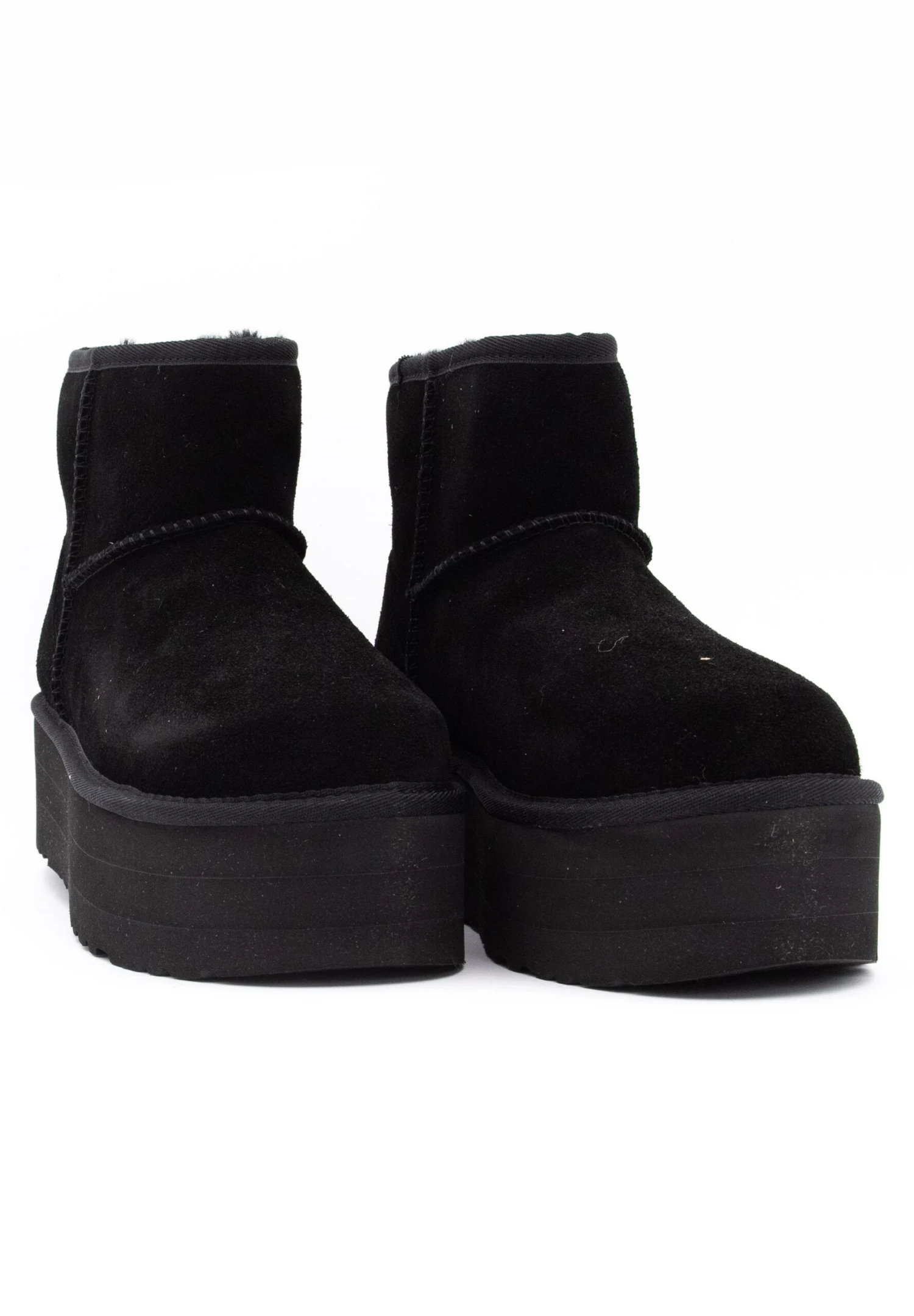 Ugg Classic Mini Platform - Enkellaarsjes Met Plateauzool - Black 2 Ugg Classic Mini Platform - Enkellaarsjes Met Plateauzool - Black - Afbeelding 2