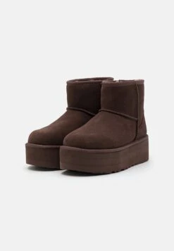 Ugg Classic Mini Platform - Enkellaarsjes Met Plateauzool - Burnt Cedar -Ugg Winkel f6ddb4f2d18c4c84ba620795c05574d8
