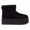 Ugg Classic Mini Platform - Enkellaarsjes Met Plateauzool - Black -Ugg Winkel f979d1bb4dbc46a9b970cf093a0f61d3